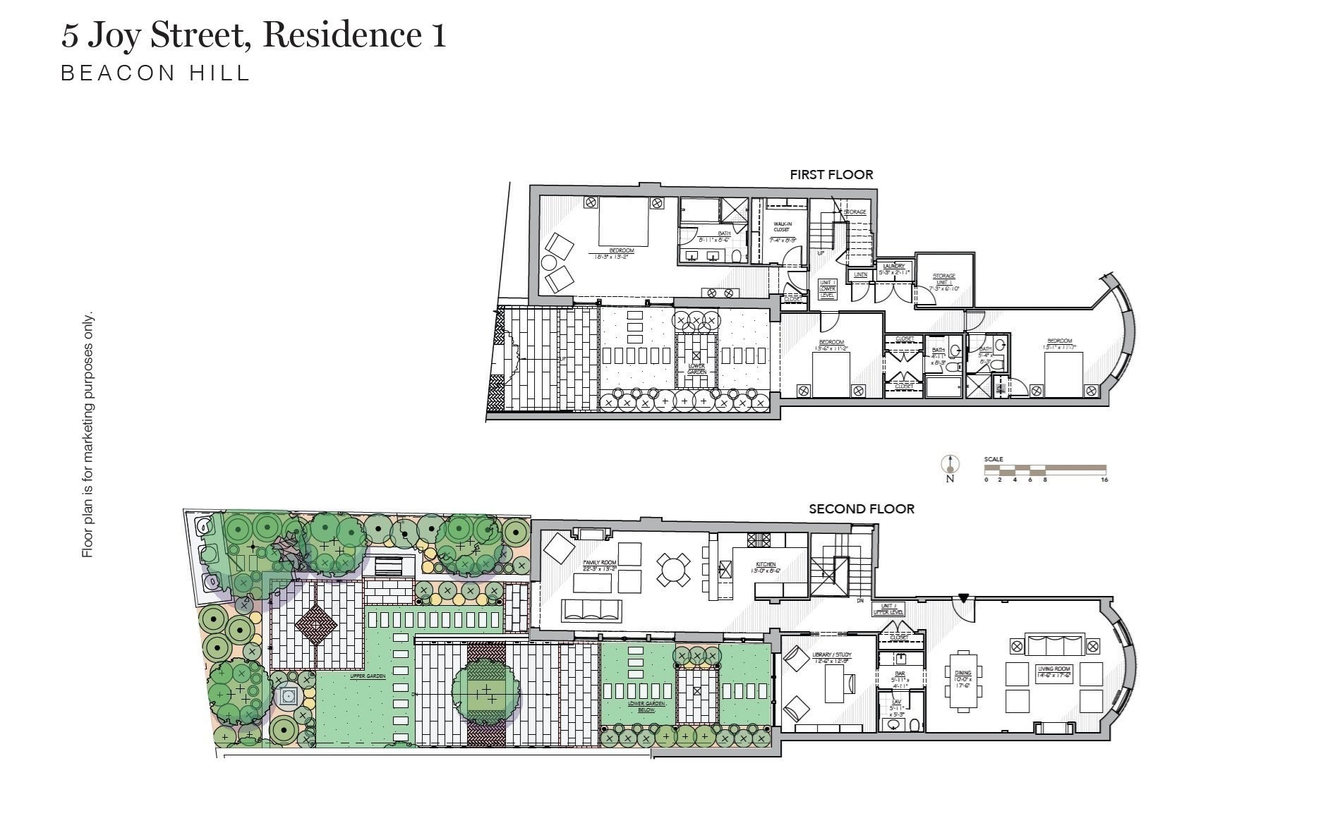 5 Joy Street Unit #1, Beacon Hill, Boston, MA 02108