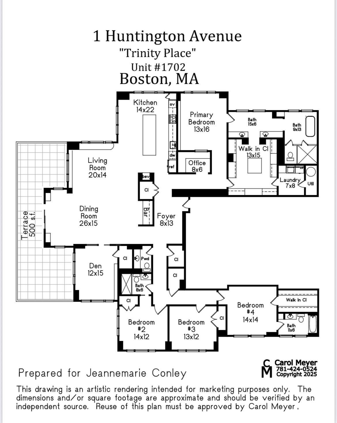 1 Huntington Avenue Unit 1702, Back Bay, Boston, MA 02116