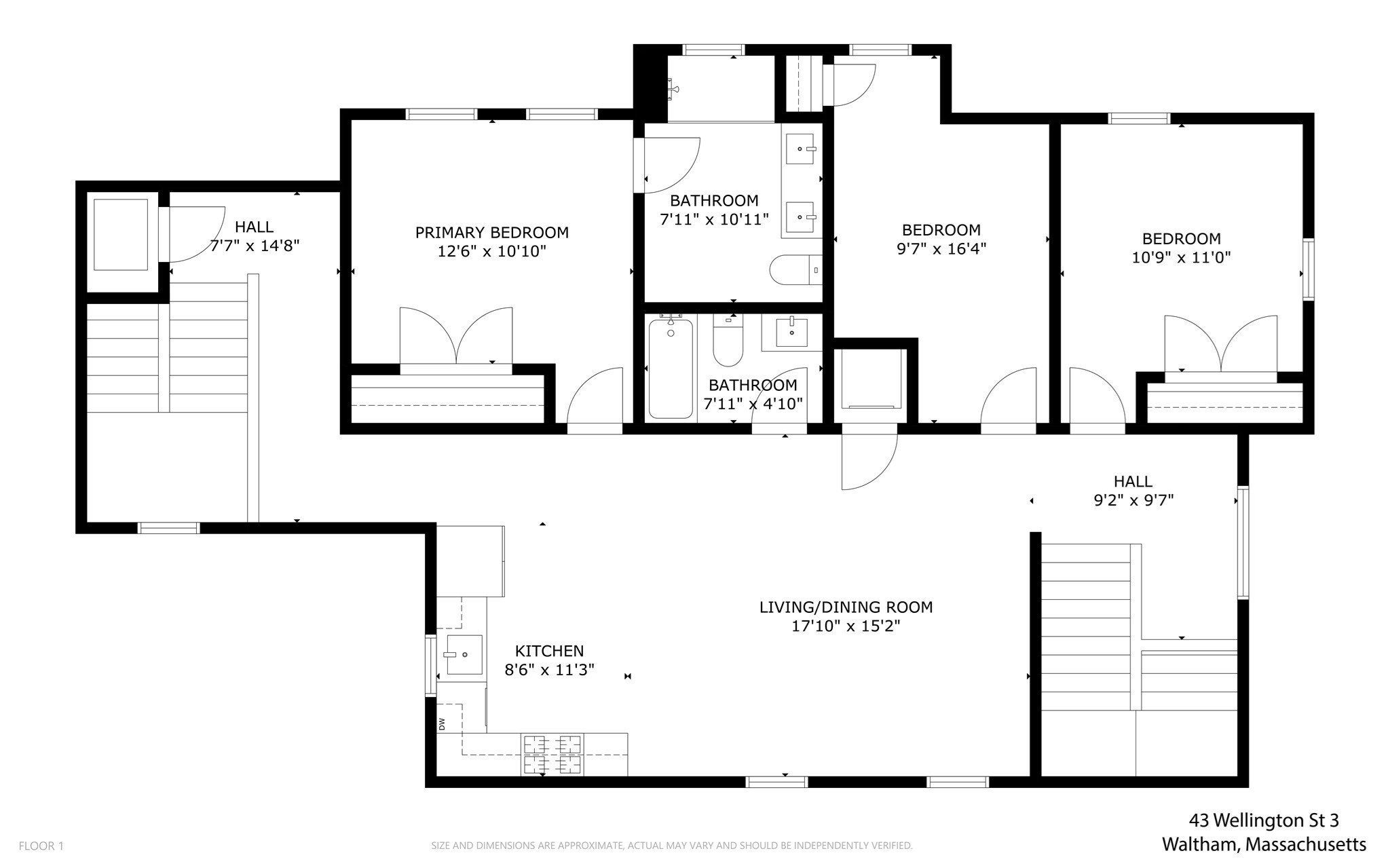 43 Wellington St Unit 3, Waltham, MA 02451
